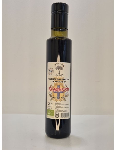 Vinaigre Balsamique BIO aux Framboises L'ARBRE A HUILE
