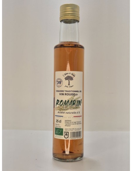 Vinaigre de Vin Rouge BIO au Romarin L'ARBRE A HUILE