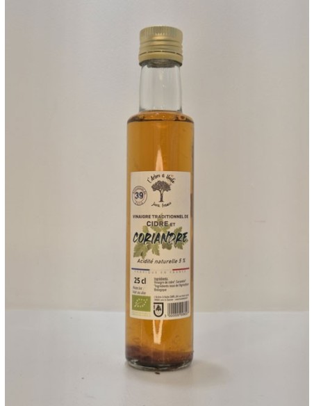 Vinaigre de Cidre BIO à la Coriandre L'ARBRE A HUILE