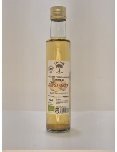 Vinaigre de Cidre BIO au Gingembre L'ARBRE A HUILE