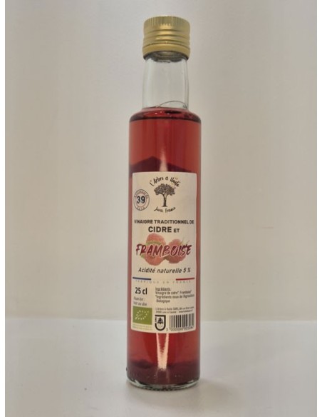 Vinaigre de Cidre BIO aux Framboises L'ARBRE A HUILE