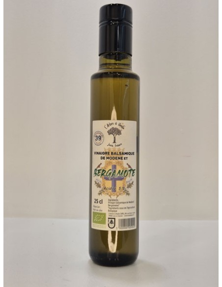 Vinaigre Balsamique BIO à la Bergamote L'ARBRE A HUILE