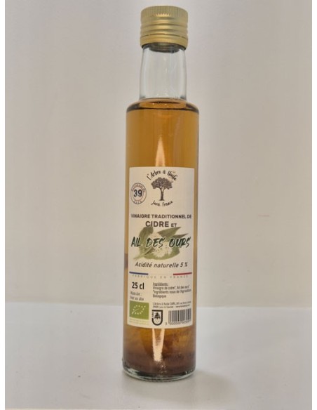 Vinaigre de Cidre BIO à l'Ail des Ours L'ARBRE A HUILE