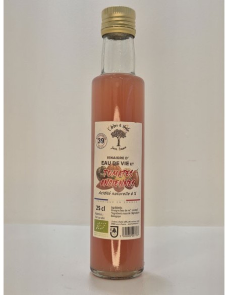 Vinaigre d'Eau de Vie BIO aux Tomates Anciennes L'ARBRE A HUILE