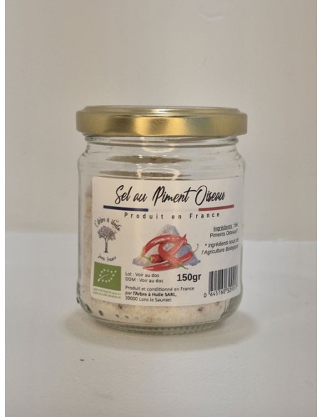 Sel au Piment d'Oiseau 150 gr L'ARBRE A HUILE
