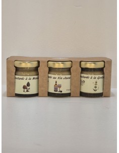 Coffret 3 Moutardes Morilles, Vin Jaune, Gentiane 00gr  L'ARBRE A HUILE