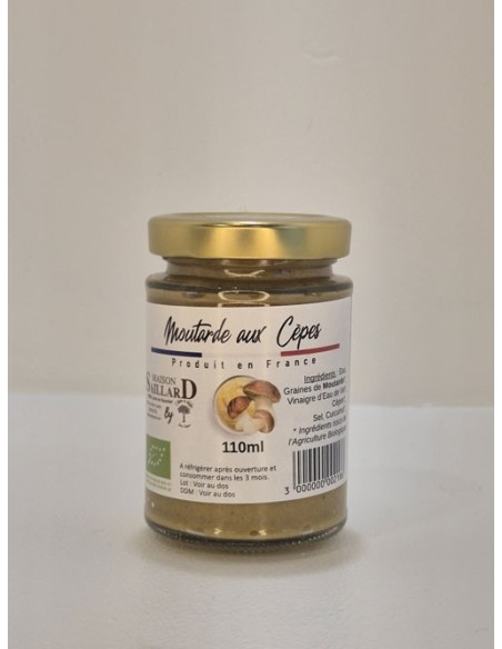 Moutarde aux Cèpes BIO 110ml L'ARBRE A HUILE