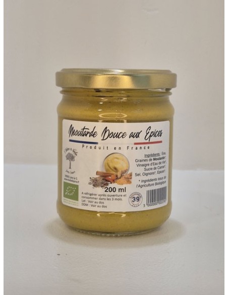 Moutarde Douce aux Épices 200ml L'ARBRE A HUILE