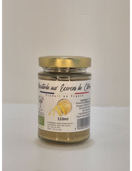 Moutarde aux Écorces de Citron 110ml L'ARBRE A HUILE