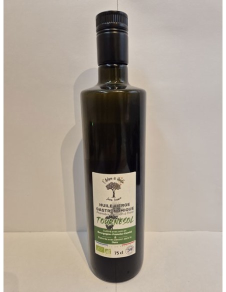 Huile de Tournesol vierge BIO 75cl  L'ARBRE A HUILE