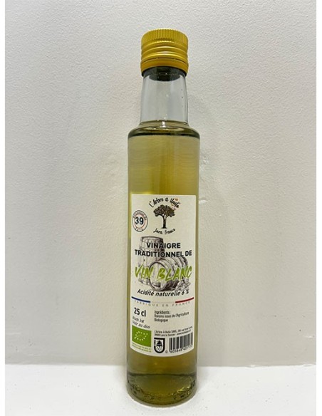 Vinaigre de vin blanc BIO 250ml L'ARBRE A HUILE