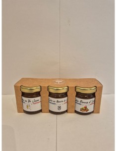 Coffret 3 Gelées : Vin jaune, Macvin du Jura, Pommes et Epices de L'ARBRE A HUILE