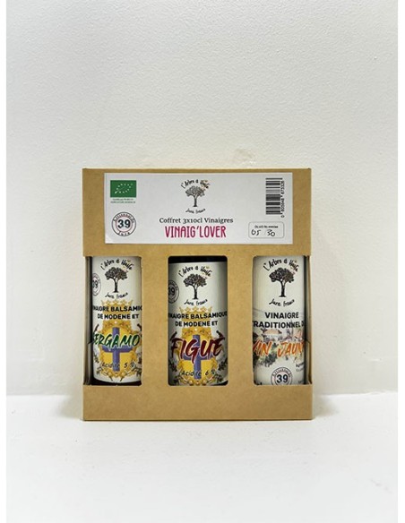 Coffret Vinaig'lover : Bergamote, Figue et Vin Jaune de L'ARBRE A HUILE