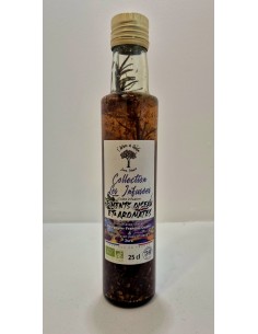 Huile de Colza vierge BIO infusée aux Piments et Aromates Jurassiens L'ARBRE A HUILE