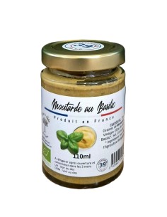 Moutarde au Basilic Bio 110ml L'ARBRE A HUILE La Moutarde au Basili...