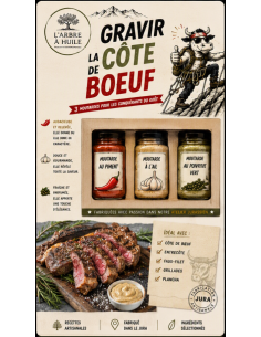 Coffret Gravir la Côte de Boeuf 3 Moutardes Bio l'Arbre à Huile Tro... 2