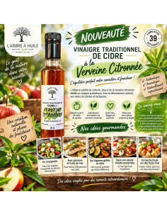 Vinaigre de Cidre BIO a la Verveine Citronnée L'ARBRE A HUILE Un vi... 2