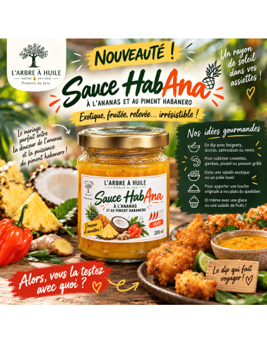 Sauce nappante exotique à l'ananas et au piment habanero Bio 200ml ...