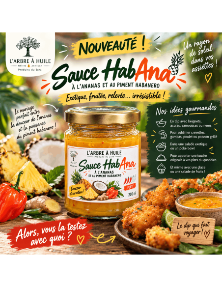 Sauce nappante exotique à l'ananas et au piment habanero Bio 200ml ...