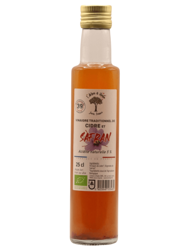 Vinaigre de Cidre BIO au Safran L'ARBRE A HUILE