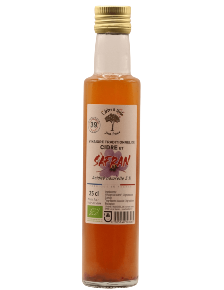 Vinaigre de Cidre BIO au Safran L'ARBRE A HUILE