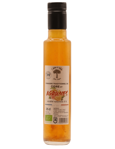 Vinaigre de Cidre BIO aux Agrumes L'ARBRE A HUILE