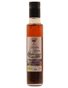 Huile de Colza vierge BIO infusée aux Piments et Aromates Jurassiens L'ARBRE A HUILE