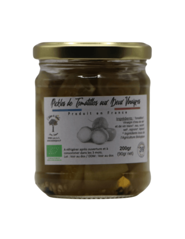 Pickles de Tomatillos Bio 200gr L'ARBRE A HUILE Les pickles de toma...