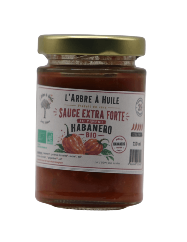 Sauce extra-forte au Piment Habenero du Jura Bio 110ml