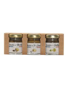 Coffret 3 Moutardes Morilles, Vin Jaune, Gentiane 00gr  L'ARBRE A HUILE