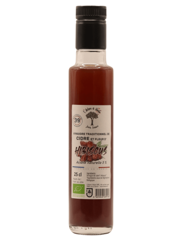 Vinaigre de cidre BIO à l'Hibiscus