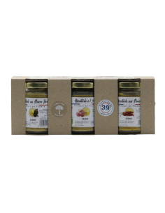 Coffret Gravir la Côte de Boeuf 3 Moutardes Bio l'Arbre à Huile Tro...