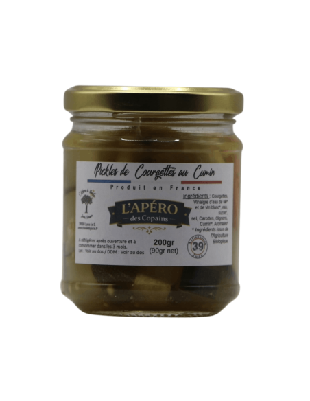 Pickles aux courgettes 200gr l'ARBRE À HUILE