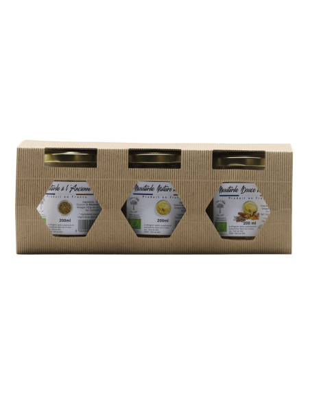 Coffret de moutardes 3x200ml l'ARBRE À HUILE