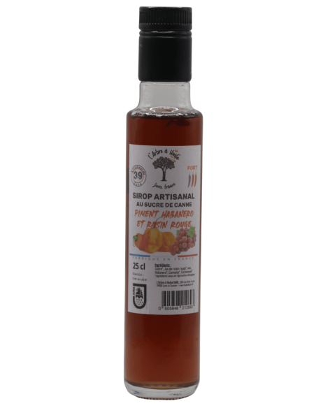 Sirop Artisanal de Piment Habanero du Jura Bio 250ml